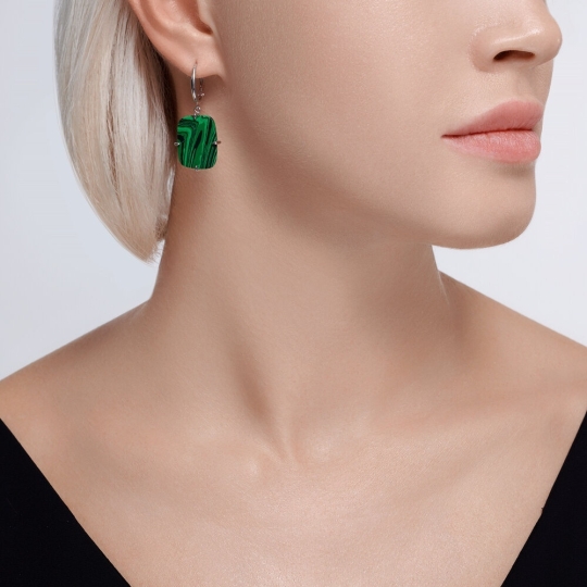 Серьги-кольца из серебра 