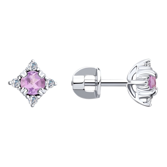 Серьги из серебра с позолотой