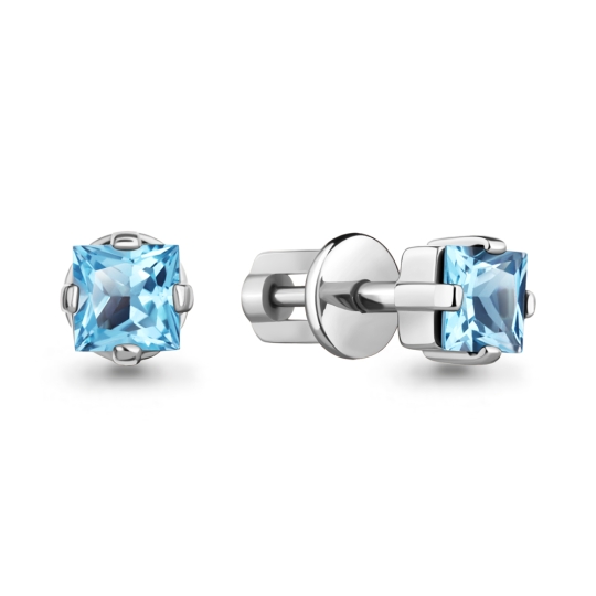 Серьги из серебра с аметистами 