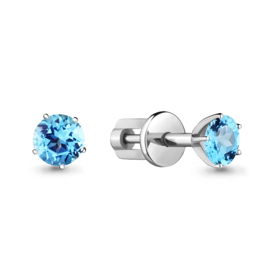 Серьги из серебра с аметистами и фианитами