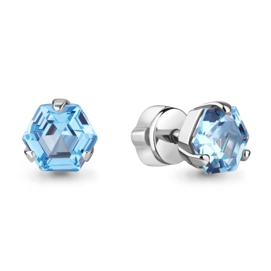 Серьги из серебра с морганитами