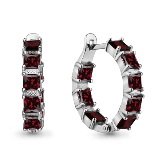 Серьги из серебра с аметистами