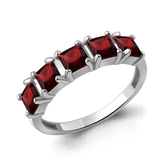 Серьги из серебра с гранатами