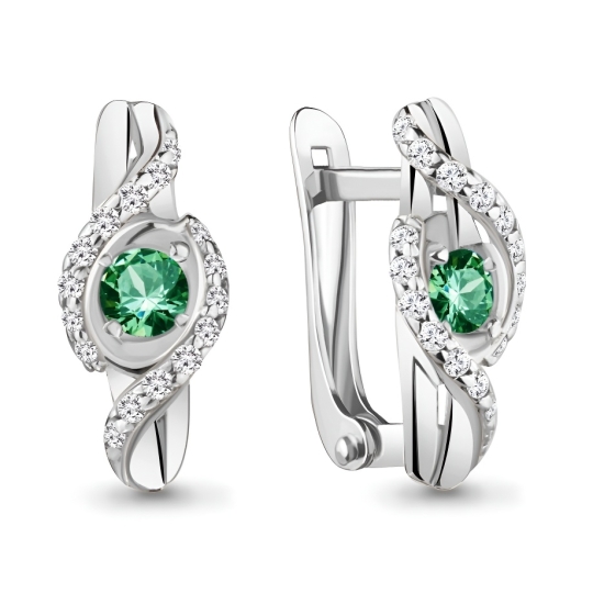 Серьги из серебра с эмалью