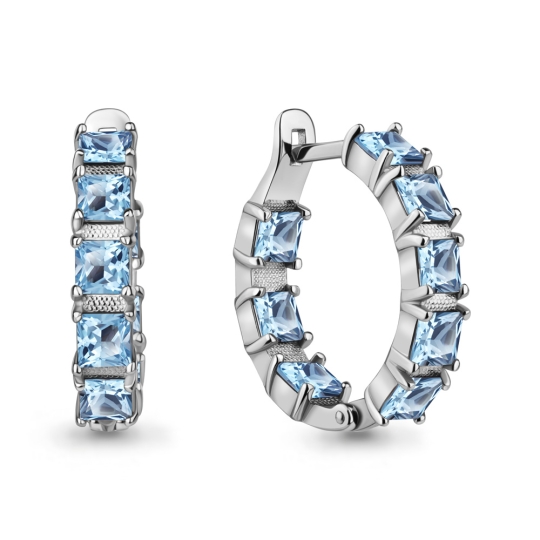 Серьги из серебра с аметистами
