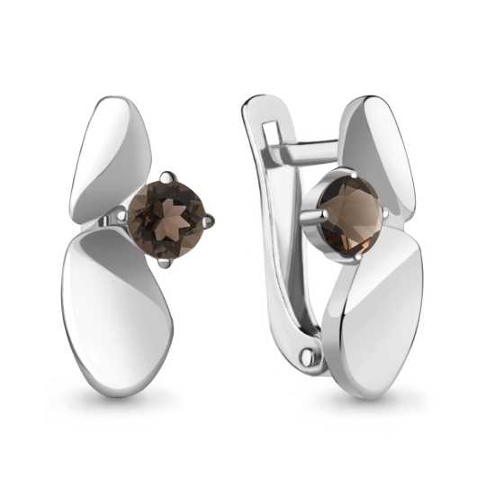 Серьги из серебра с фианитами