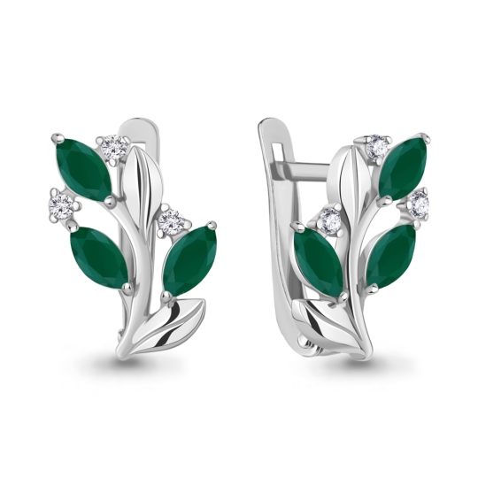 Серьги из серебра с топазами