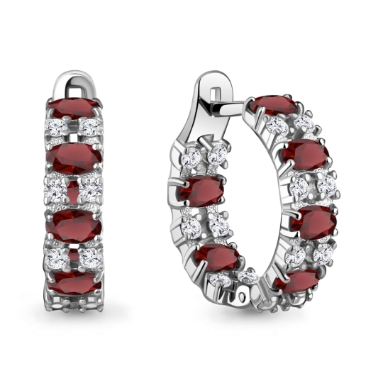 Серьги из серебра с топазами