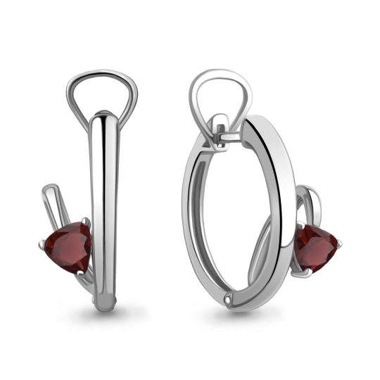 Серьги-конго из серебра