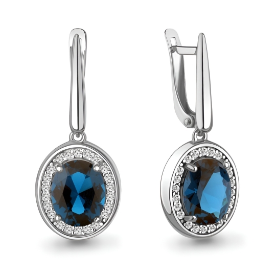 Серьги из серебра с гранатами