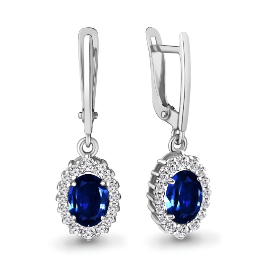 Серьги из серебра с агатами