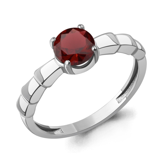 Серьги из серебра с гранатами