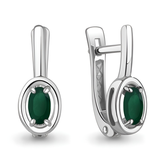 Серьги из серебра с топазами