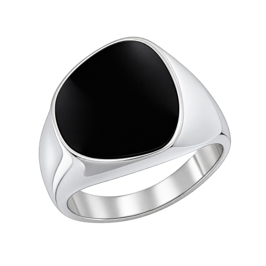 Серьги из серебра с ониксом
