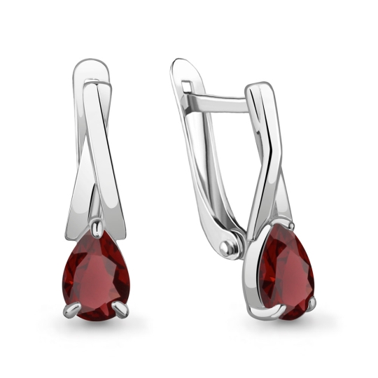 Серьги из серебра с бриллиантами