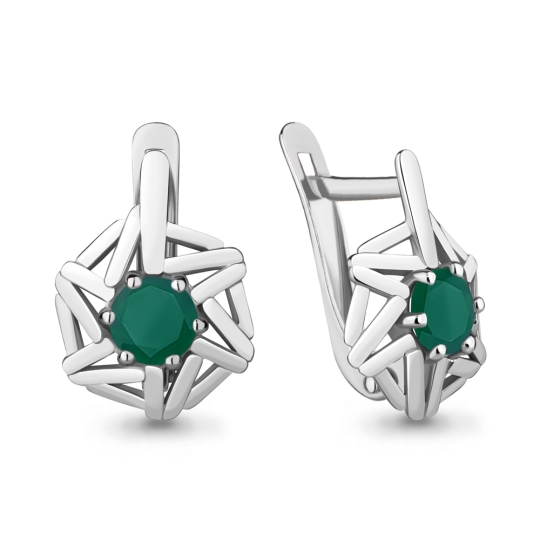 Серьги из серебра с аметистами