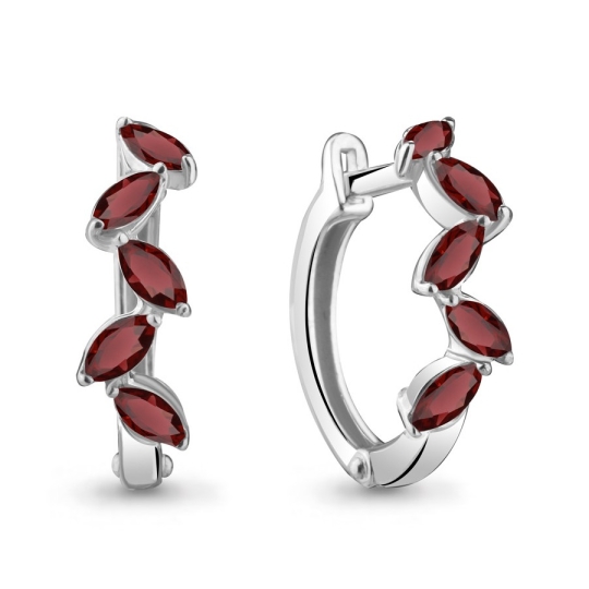 Серьги из серебра с алмазной гранью