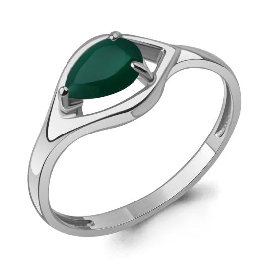 Серьги из серебра с агатами 