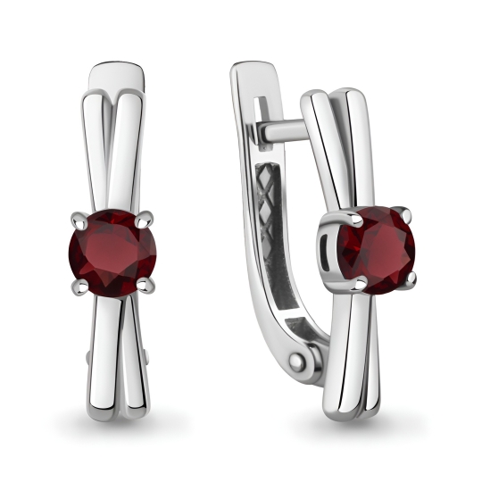 Серьги из серебра с топазами Swiss
