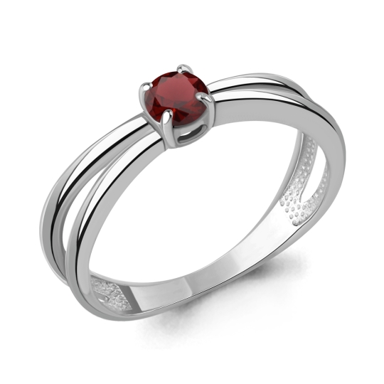 Серьги из серебра с гранатами
