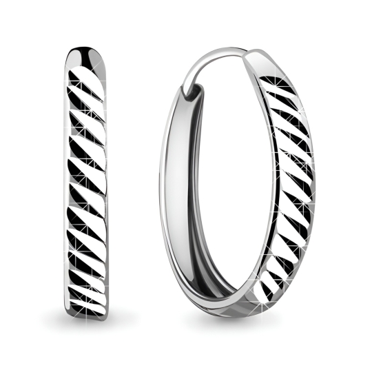 Серьги из серебра с фианитами