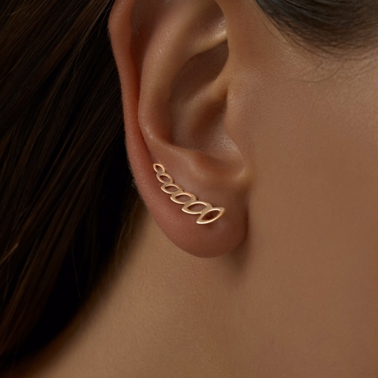 Серьги из серебра с гранатами 