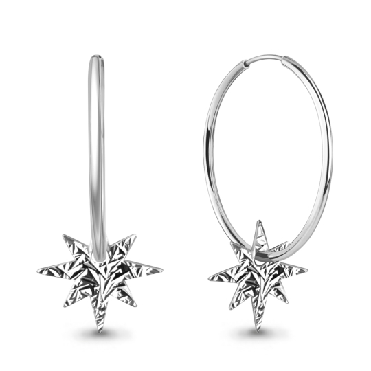 Серьги из серебра с опалами
