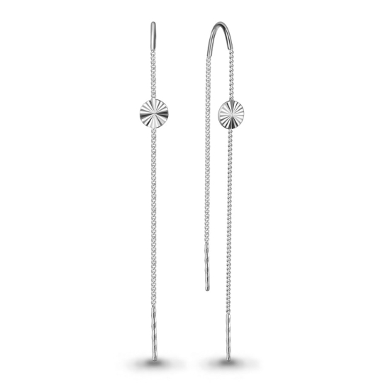 Серьги из серебра с позолотой, гранатами и фианитами