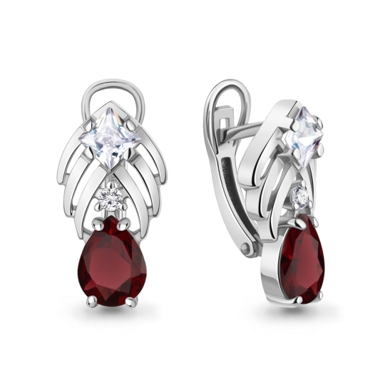 Серьги из серебра с эмалью