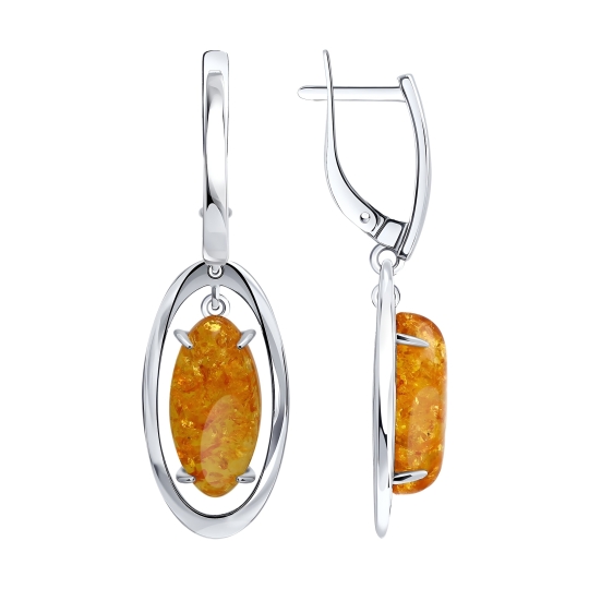 Серьги из серебра с эмалью