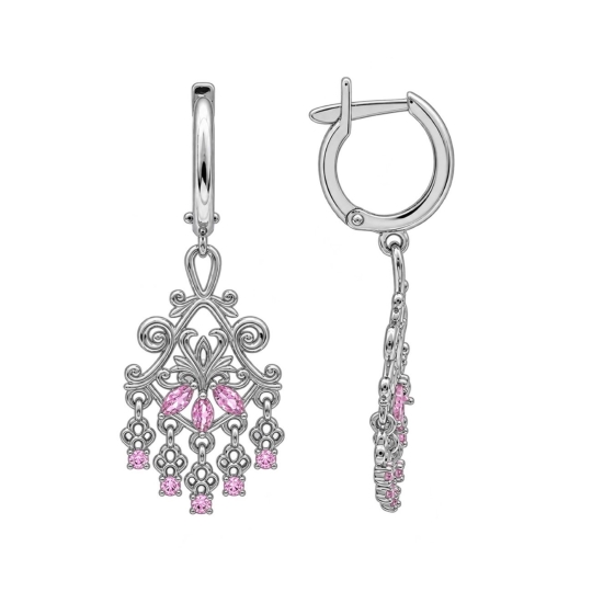 Серьги из серебра с раухтопазами