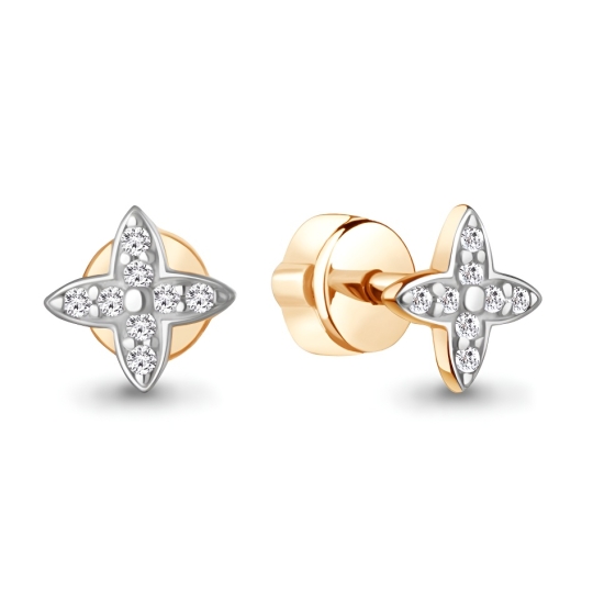 Серьги из серебра с фианитами