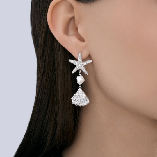 Серьги из серебра с аметистами