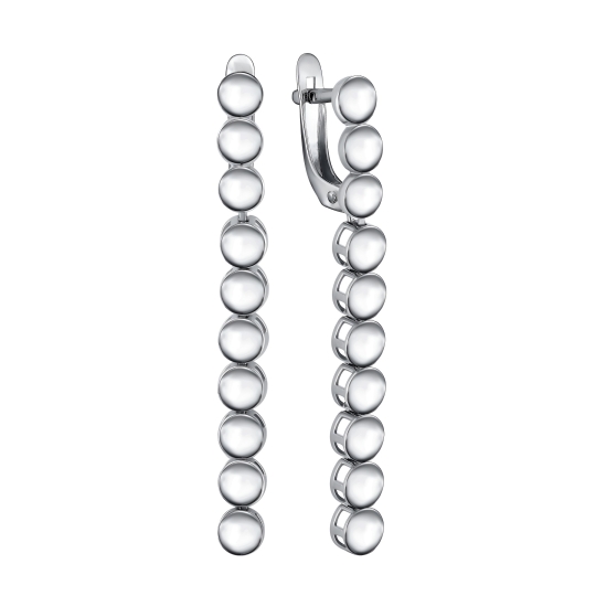 Серьги из серебра с фианитами