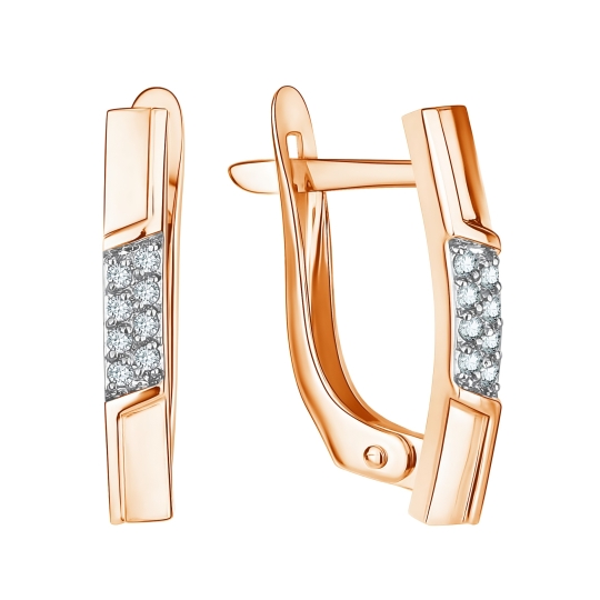 Серьги из белого золота с бриллиантами 0,8 ct