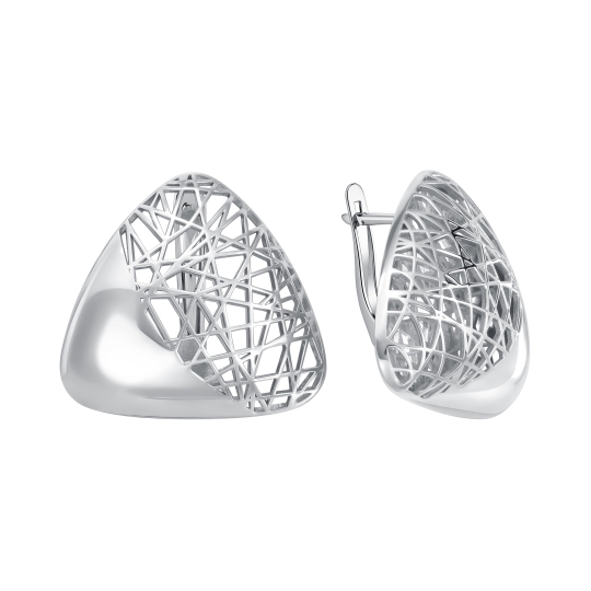 Серьги-кольца из серебра 