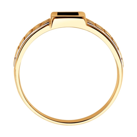 Кольцо-печатка из золота с наношпинелью