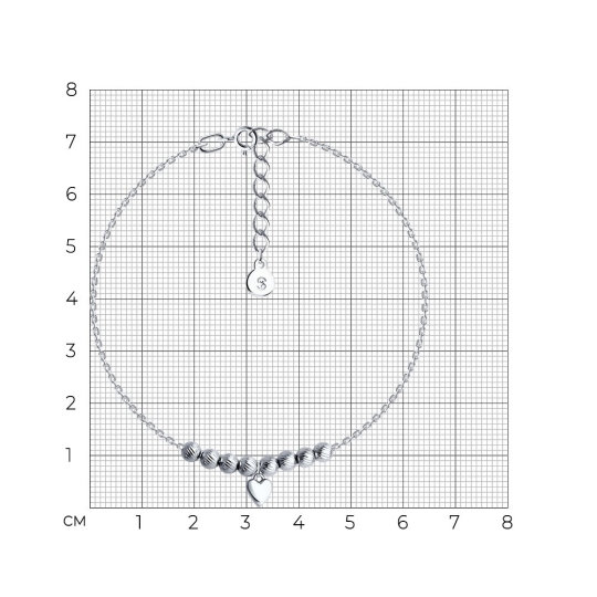 Браслет из серебра с фианитами