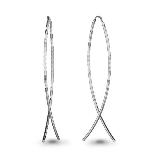 Серьги из серебра с топазами Swiss и фианитами