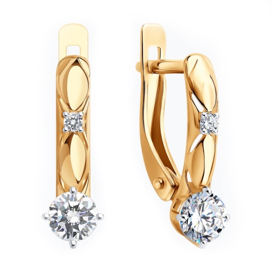 Серьги из белого золота с бриллиантами