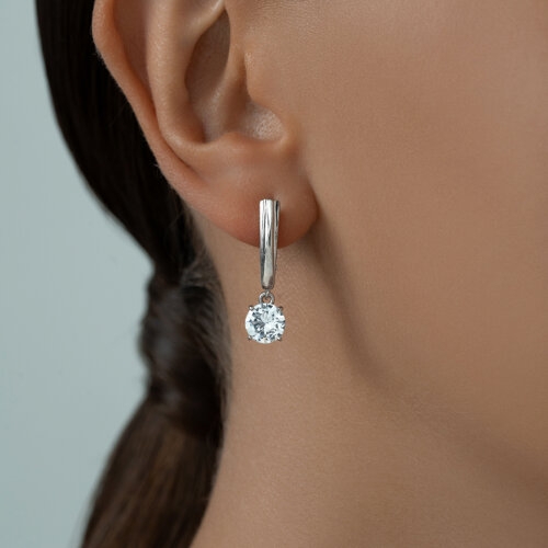 Серьги из серебра с позолотой