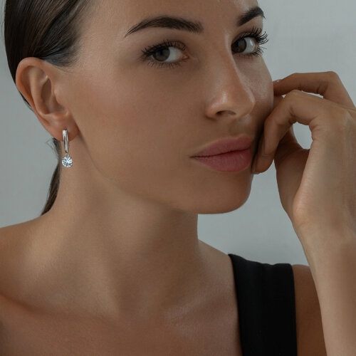 Серьги из серебра с позолотой