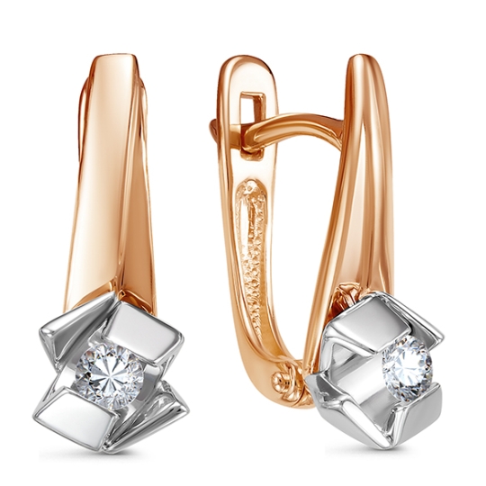 Серьги из белого золота с бриллиантами