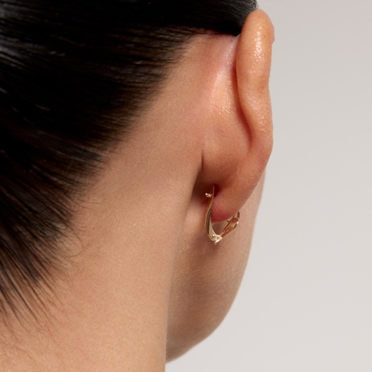 Серьги из золота с алмазной гранью