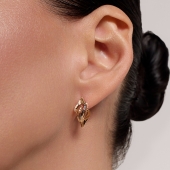 Серьги из золота с алмазной гранью