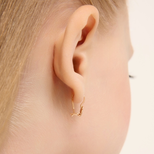 Серьги из золота с розовыми фианитами Серьги из золота с розовыми фианитами