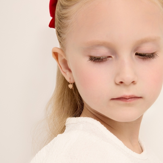 Серьги из золота с розовыми фианитами Серьги из золота с розовыми фианитами