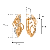 Серьги из золота с алмазной гранью 