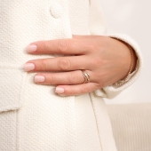 Кольцо из золота с фианитами