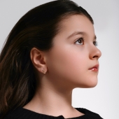 Серьги из золота с фианитами